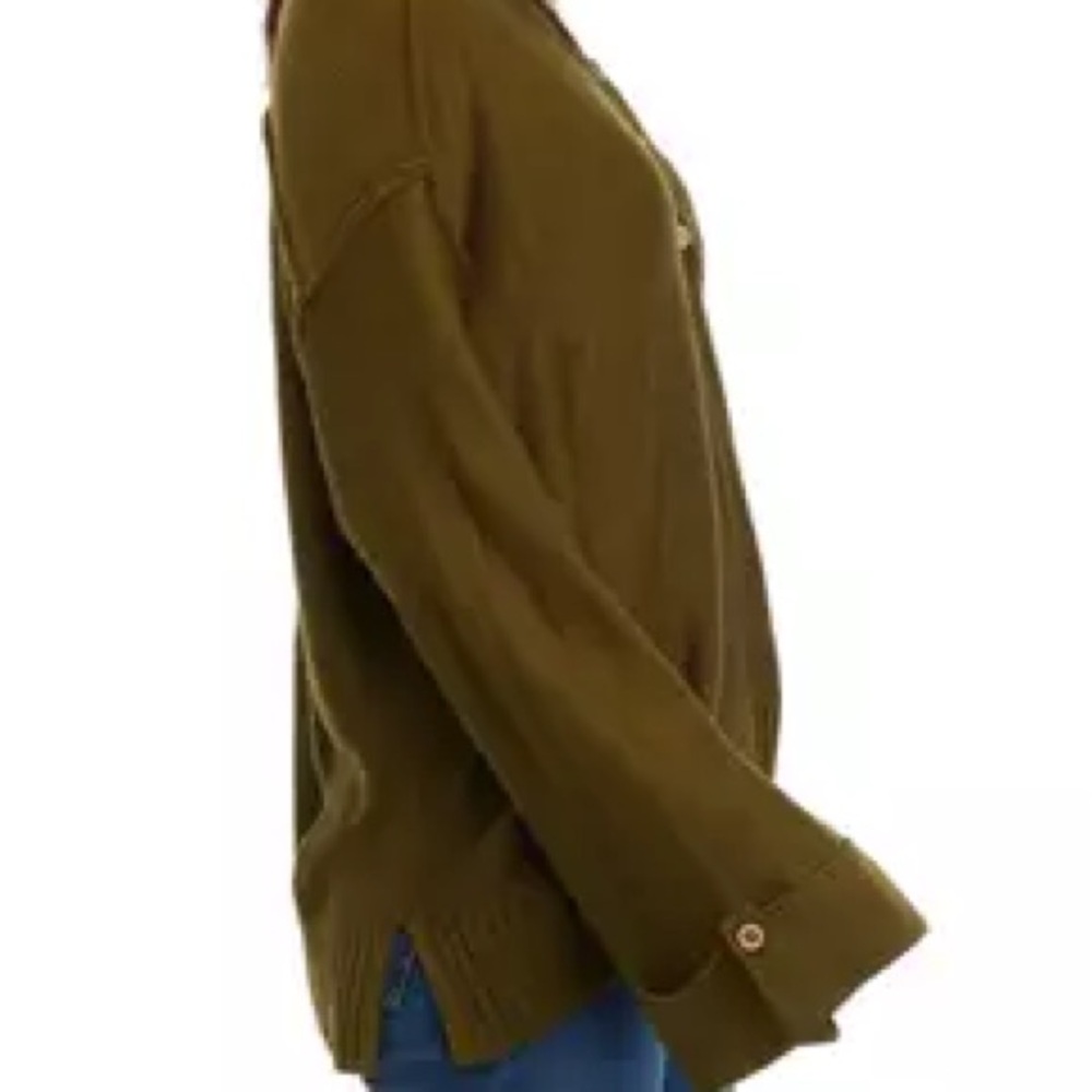 NWT wonderly drop shoulder sweater XXL Fall olive
